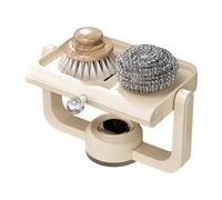 Generico Porte-Savon de Douche à Ventouse,Porte-Savon Mural - Plateau Égouttoir Amovible Rotatif Pour Évier de Cuisine, Salle de Bain, et Appui de Fenêtre