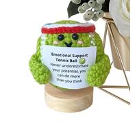 Genérico Positive Crochet Ball, Inspirational Knitting Accessory, 1.57in Motivational Support Yarn, Motivational Quote Design, Stress Relieving Tool for Home, Desktop Use, Inspiration, Stress