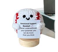 Genérico Positive Crochet Ball, Inspirational Yarn Ball, Motivational Knitting Toy, Motivational Support Plush, Crochet Ball Quote, Inspirational Desk Decor, Mindful Craft Accessory, Positive