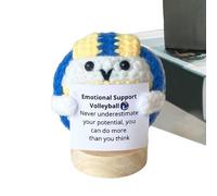 Genérico Positive Crochet Ball, Inspirational Yarn Ball, Motivational Knitting Toy, Motivational Support Plush, Crochet Ball Quote, Inspirational Desk Decor, Mindful Craft Accessory, Positive