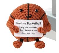 Genérico Positive Crochet Basketball - Wool 7x6cm 25g | Women Basketball Players | Mini Basketballs For Bags Travel And Daily Use