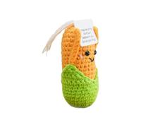 Genérico Positive Crochet Corn, Desk Stress Toy, 3.94x1.38 Inches Handmade Plush, Cute Corn Shape Decor with Card for Encouragement Use Women Men Students Teachers Coworkers Friends Gift