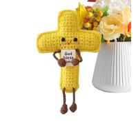 Generico Positive Crochet - Cute Funny Knitted Collectible, Calm-Inspiring Tiny Positive Crochet, Decorative Accessories For Home Birthday Housewarming Friends Family Men Women