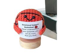 Genérico Positive Crochet, Knitting Ball with Inspirational Quote, Motivational Support Yarn Accessory, Uplifting Gift Idea for Home, Workplace, Desktop, Craft Room Decor, 7cm/2.76 Inches