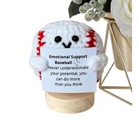 Genérico Positive Crochet, Knitting Ball with Inspirational Quote, Motivational Support Yarn Accessory, Uplifting Gift Idea for Home, Workplace, Desktop, Craft Room Decor, 7cm/2.76 Inches
