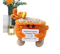 Generico Positive Doll - Support Crochet | Knitted Animals | Support Fire, Crochet Fire, Funny Crochet Toy, Unique Crochet, Crochet Support Fire