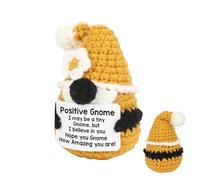 Genérico Positive GNOME Ornament - 3.54 Inch Cute Wool GNOME Decor | Yarn Crochet Gnomes - Knitted Positive Gnomes Decoration Yarn Charming Home Mood Lifting Use