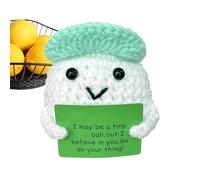 Genérico Positive Golf Ball Toy, Funny Knitted Animal, 2.36in Portable Plush Souvenir, Adorable Stuffed Toy, Soft Knitted Doll for Holidays, Birthday, Graduation