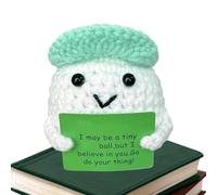 Genérico Positive Golf Ball Toy, Funny Knitted Animals, 2.36 Inches Compact Plush Souvenir, Plush Animal Toys, Adorable Stuffed Toy for Christmas, Birthday, Graduation