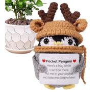 Generico Positivo De Ganchillo | 10 cm Muñeca Motivacional de Punto,Animal All Crochet Motivacional - Para Adolescentes Adultos Navidad Amantes Del Bricolector Hogar Viaje Librería