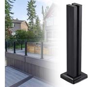 Genérico Poste de barandilla de Vidrio vitrificado Duradero de 60 cm para escaleras, Columna de balaustrada para Interiores y Exteriores, Valla de Vidrio pasillos, terrazas y barandilla