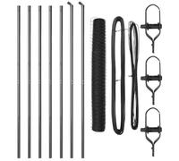 Genérico Poste de Valla Gris 10 x 1 m (Malla de 36 mm) Acero y PVC,Bricolaje,Vallas de jardín,Paneles de vallas-3352779