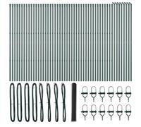 Genérico Poste de Valla Gris 100 x 1 m (Malla de 13 mm) Acero y PVC,Bricolaje,Vallas de jardín,Paneles de vallas-3352885