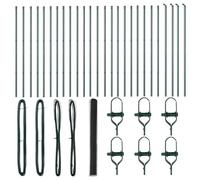 Genérico Poste de Valla Gris 50 x 1,5 m (Malla de 50 mm) Acero y PVC,Bricolaje,Vallas de jardín,Paneles de vallas-3352864