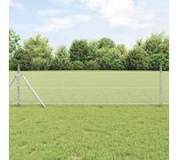 Genérico Poste de Valla Plateado 25 x 0,5 m (Malla de 13 mm) Acero,Bricolaje,Vallas de jardín,Paneles de vallas-3352942