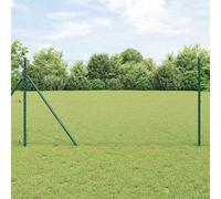 Genérico Poste de Valla Verde 10 x 1 m (Malla de 25 mm) Acero y PVC,Bricolaje,Vallas de jardín,Paneles de vallas-3352637