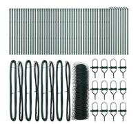 Genérico Poste de Valla Verde 100 x 0,8 m (Malla de 50 mm) Acero y PVC,Bricolaje,Vallas de jardín,Paneles de vallas-3352743