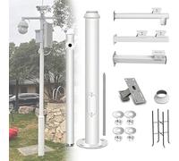 Genérico Poste Exterior Ajustable de 3 m para cámaras de Seguridad y Luces solares: Soporte de Montaje Duradero y Resistente a la Intemperie para una Mejor vigilancia e iluminación, diseño Estable pa