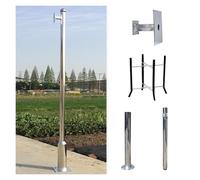 Genérico Poste para cámara de Seguridad Exterior, Columna de Acero galvanizado para cámaras, Sistema de Poste Extensor, Soporte Ajustable para Poste de cámara de Seguridad Exterior - 3,0 m (9,8 pies)