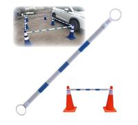 Genérico Poste telescópico de Seguridad para barricadas, Barrera Reflectante Tipo Cono de tráfico, Ajustable de 1,25 a 2 Metros, Multicolor Verde y Blanco para Control de multitudes en Eventos y gest