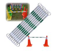 Genérico Poste telescópico para Barricada de Seguridad, de 1,25 a 2 Metros, Barra Reflectante Tipo Cono de tráfico, Multicolor Verde y Blanco, Ideal para el Control de multitudes en Eventos y la gest