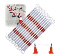 Genérico Poste telescópico para barricadas de Seguridad - Conos Reflectantes retráctiles para tráfico, Longitud Ajustable de 1,2 m a 2 m, Ideal para Seguridad en Eventos, Control de multitudes y gest