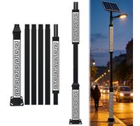 Genérico Poste Vertical de Metal for farola Solar, diseño Resistente y antiviento, Adecuado for instalaciones de Paneles solares y lámparas LED for Exteriores, Ideal for alumbrado público(6 Meters)