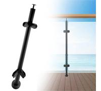 Genérico Postes de barandilla de Vidrio - Poste de barandilla de Vidrio Duradero - Columna de balaustrada Exterior Resistente para terrazas y Patios - Diseño de Esquina