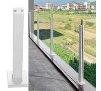Genérico Postes de barandilla de Vidrio - Poste de barandilla de Vidrio para balcón Resistente al Viento - Barandilla Exterior Duradera para escaleras y Plataformas, 130