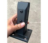 Genérico Postes de Cerca de Vidrio, Soporte de Abrazadera for Poste de barandilla de Espiga de Vidrio de Acero Inoxidable for Cerca de Piscina(Black H 16cm/7.8in,34 pcs)