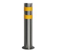 Genérico Postes delimitadores de tráfico de Acero Inoxidable duraderos - Bolardos de estacionamiento de 75 cm con Base para Mayor Visibilidad y Seguridad - Paquete de 2 marcadores Viales para la gest