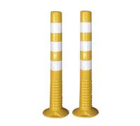 Genérico Postes delimitadores de tráfico Reflectantes de Alta Visibilidad - Conos de Seguridad Reutilizables para estacionamiento en entradas de vehículos - Paquete de 2 Postes de Seguridad Vial amar
