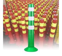Genérico Postes delimitadores de tráfico Verdes con Peso - Conos de Seguridad portátiles con Collares Reflectantes para Seguridad Vial, estacionamientos y Obras de construcción - 75 cm (30 Pulgadas)