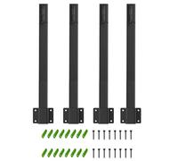 Generico Postes para iluminación de patio - 4 piezas soporte para iluminación de cadena al aire libre | Barra para lámpara de jardín, para patio, porche, jardín, patio, balcón, , puente y