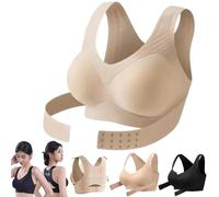 Genérico Posture Corrector Bra for Women Adjustable Back Support Front Closure Bras, Seamless Breathable Shaping Underwear (Skin,L)