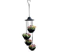 Genérico Pot For Outdoor Plants - Decorative Houseplants Container | Outdoor Iron Flower Pot | 4-Piece Weather-Resistant Iron For Orchid Bonsai Câctus Monstera Aloe Patio Balcony Backyard Yard Porch