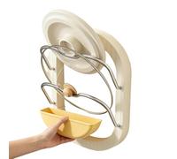 Genérico Pot Lid Holder,2-Tier No Drilling Wall Mounted Rustproof Rack - Pot Lid Organizer,for Cabinet Cupboard Drawer Wall Pantry Baking Cooking Dishes Plates Cookware