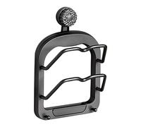 Genérico Pot Lid Holders, 2-Tier Wall Mounted Suction Cup Tool, Pot Pan Organizer For Friends Pans Kitchen Cooking Countertops Cabinet Door Wall Indoor Home, Drill-Free Storage Rack