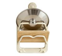 Genérico Pot Lid Holders, 2-Tier Wall Mounted Suction Cup Tool, Pot Pan Organizer For Friends Pans Kitchen Cooking Countertops Cabinet Door Wall Indoor Home, Drill-Free Storage Rack