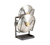 Genérico Pot Lid Organizer - Stainless Spoon Stand | With Removable Drip Tray Pots Pans Lid Organizer | For Kitchen Home Pantry Counter Restaurant Dish Plate Cutting Board Cookware Cooking