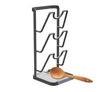 Genérico Pot Lid Storage - Countertop Pot Lid Organizer | Long Handled Multi Layer Pan Cover Storage Rack For Home Kitchen Pantry Restaurant Apartment Shelf Cabinet Cutting Board Spatula Spoon
