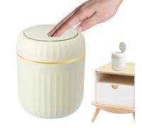 Genérico Poubelle De Bureau Légère À Pousser, Petite Poubelłe Créative Avec Couvercle Pivotant | Mini Poubelle En Plastique Pour Bureau Salon Cuisine Salle De Bain Table Basse Étude
