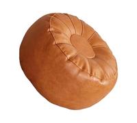 Genérico Pouf Ottoman Cover - PU Pumpkin Shape Cushion Footrest | Faux Leather Unstuffed Pouf Ottoman for Living Room Bedroom Kitchen Offices Floor Wedding Outdoor Patio Balcony