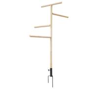 Genérico Poultry Stand Perch Toy, Playground Birds, Training Branch Perch with Ground Plug for Cockatiels, Parrots, Turkeys, Hens, Lovebirds, Wood and Iron, 145x40cm