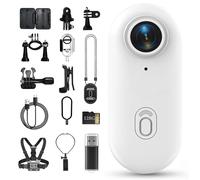 Genérico POV Camera, 2025 New Body Camera, 4k Pocket Thumb Action CAM,170° Wide Angle,Wearable Video Recording, for Cycling, Diving and Outdoors Activities (White,128G)