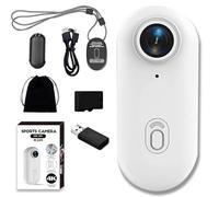 Genérico POV Pro 4k Waterproof, tre-klon Pro Camera Waterproof, New Ultra Wide Angle 4k Multifunction Thumb Pocket Action CAM, Video Recording Night Vision for Cycling (White 1080 Standard,64GB)