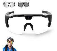 Genérico POV Sports Glasses with Camera&Audio, Sunglasses with Camera, HD Wearable Adventure Action Glasses, Clear Video Recordingfor Cycling, Outdoors Activities (Color6,128G)