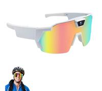 Genérico POV Sports Glasses with Camera&Audio, Sunglasses with Camera, HD Wearable Adventure Action Glasses, Clear Video Recordingfor Cycling, Outdoors Activities (Color1,128G)