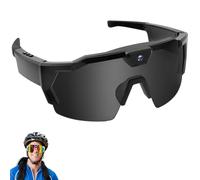 Genérico POV Sports Glasses with Camera&Audio, Sunglasses with Camera, HD Wearable Adventure Action Glasses, Clear Video Recordingfor Cycling, Outdoors Activities (Color3,128G)