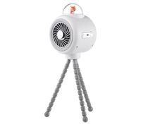 Genérico Power Bank Stroller Fan, 3 Speed Cooling Device, 6.7x5.1 Inches Handheld Size with Heavy Duty Clip, Home Accessory, High Contrast Design with 360° Rotation, Gift for Outdoor and Travel